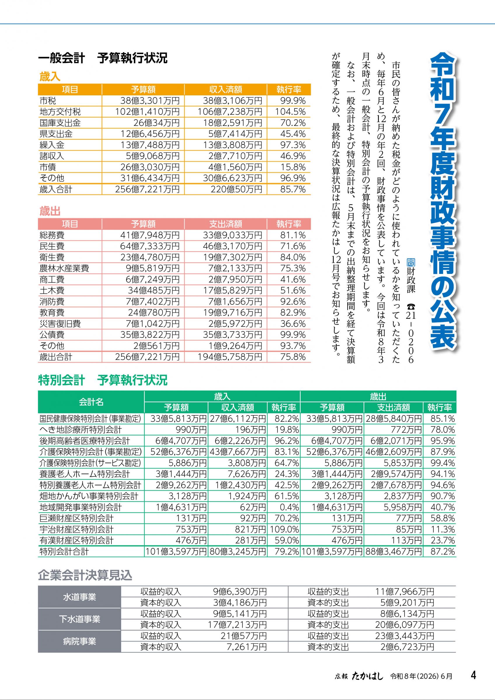 ウェブブック - 広報たかはし6月号（260号）