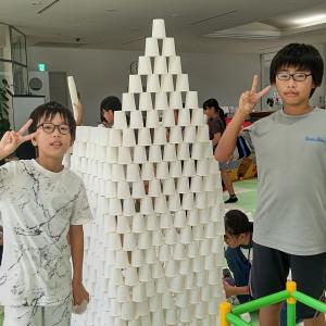 高梁市文化交流館　紙コップタワー