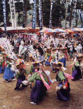 平川鋤崎八幡神社の大祭（渡り拍子）