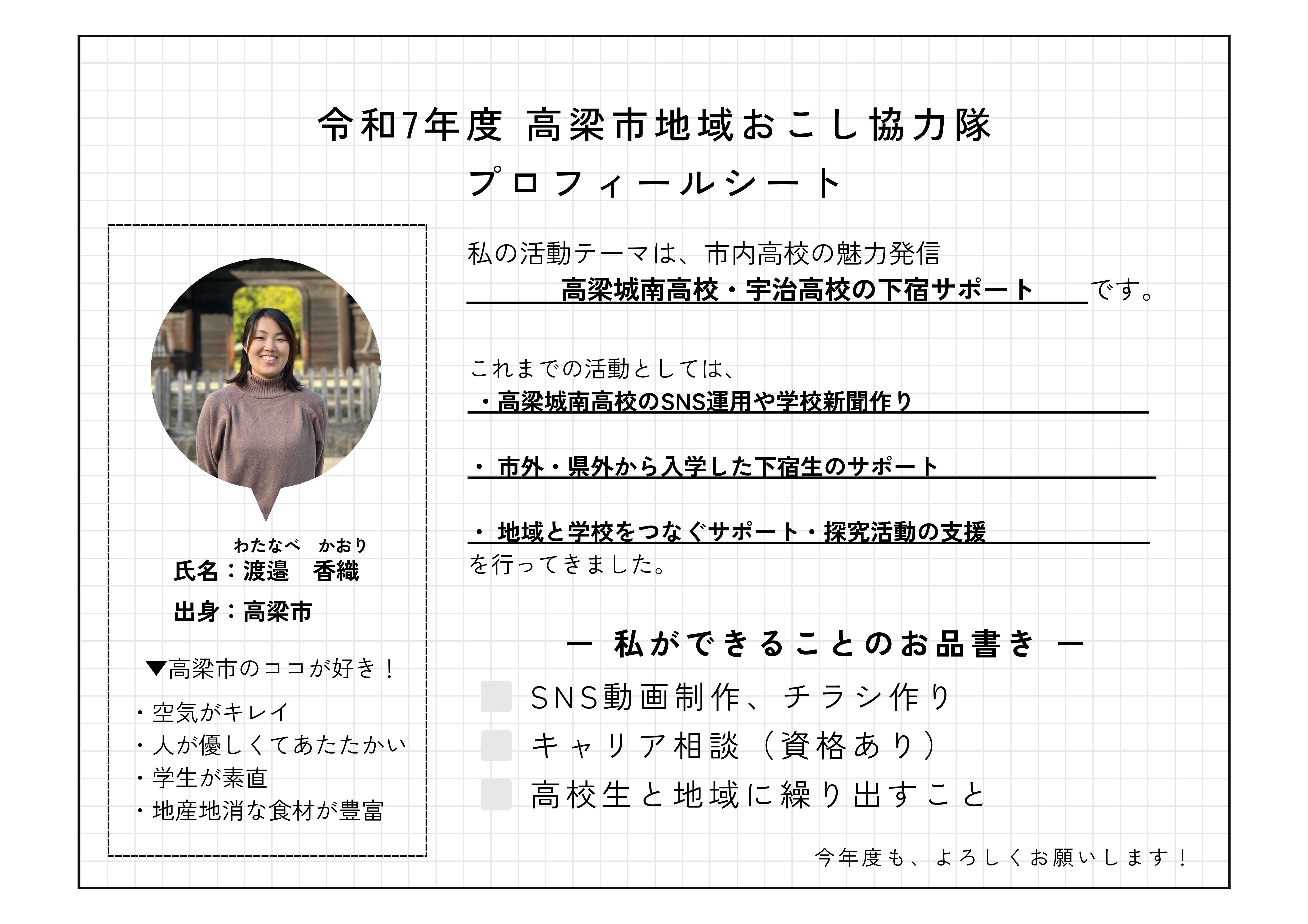 プロフィールシート